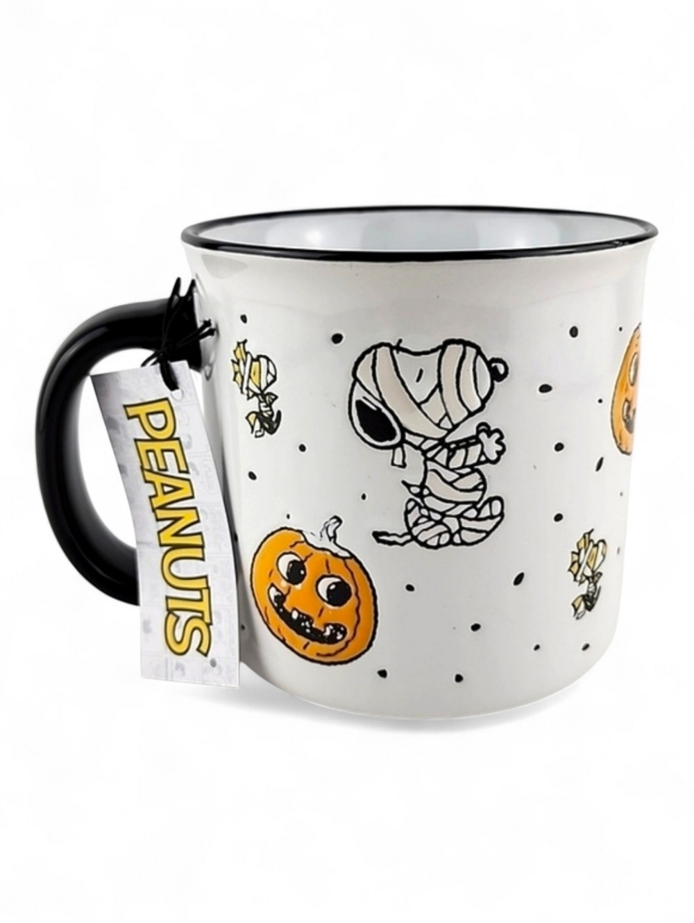 PEANUTS Charlie Brown Snoopy Woodstock Happy Halloween Mummy Large Coffee Mug
